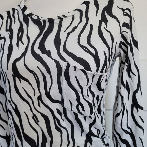 n:PHILANTHROPY zebra print long sleeve top - Picture 6 of 10